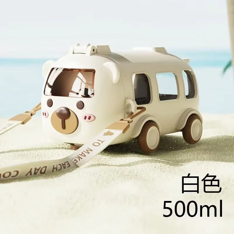 Cute Cartoon Bus Water Bottle
